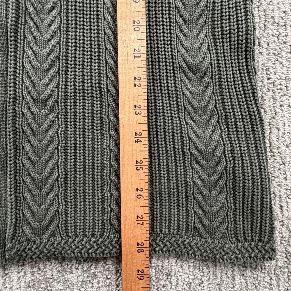 Carbon 2 Cobalt Sweater Mens XL Green Full Zip Cable Knit Sherpa Collar 155171